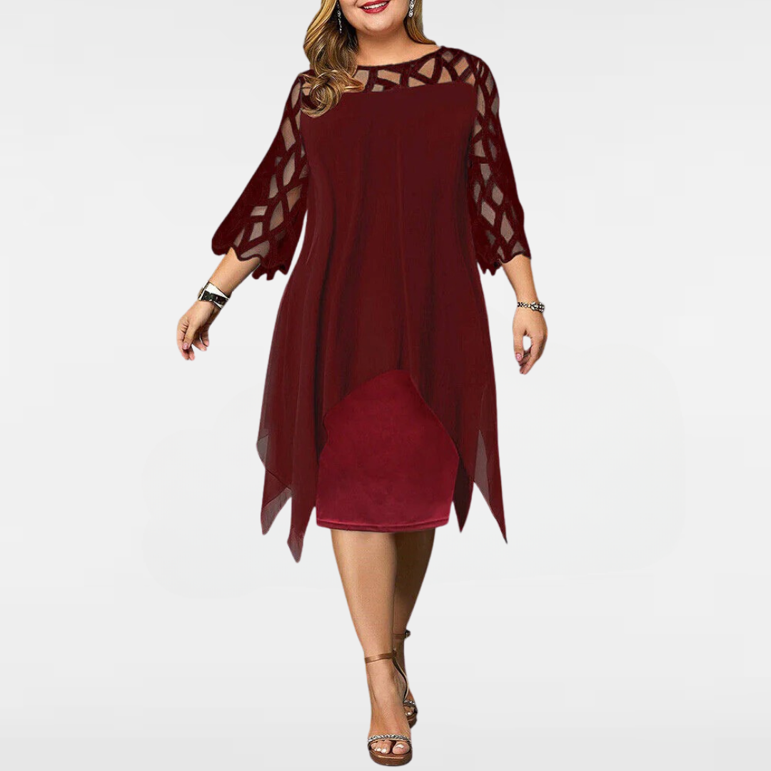 Isabella | Chic Plus Size Midi Dress For Modern Women