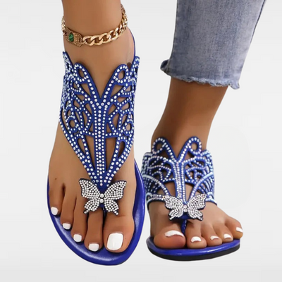 EVELYN | SEQUIENCED BUTTERFLY SANDALS