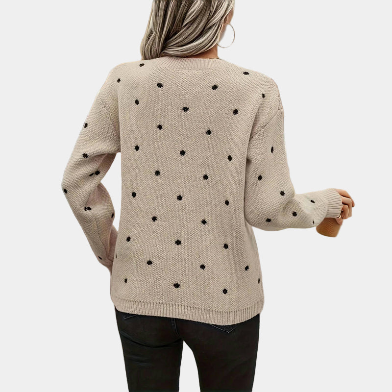 Sofia | Sophisticated Polka Dot Knitted Sweater