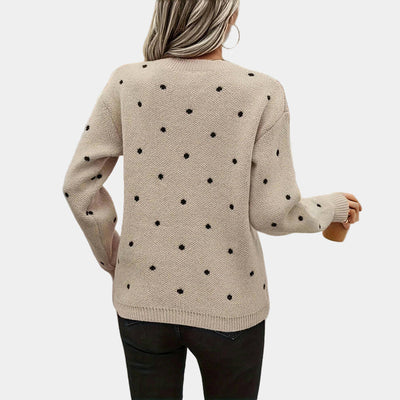 Sofia | Sophisticated Polka Dot Knitted Sweater