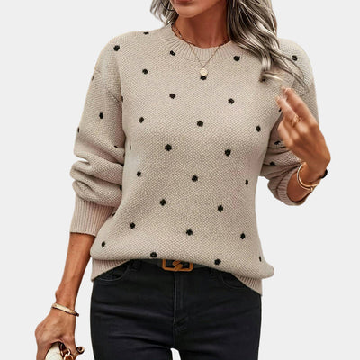 Sofia | Sophisticated Polka Dot Knitted Sweater