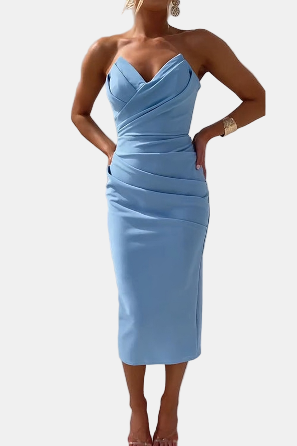 WISTERIA | STYLISH STRAPLESS DRESS