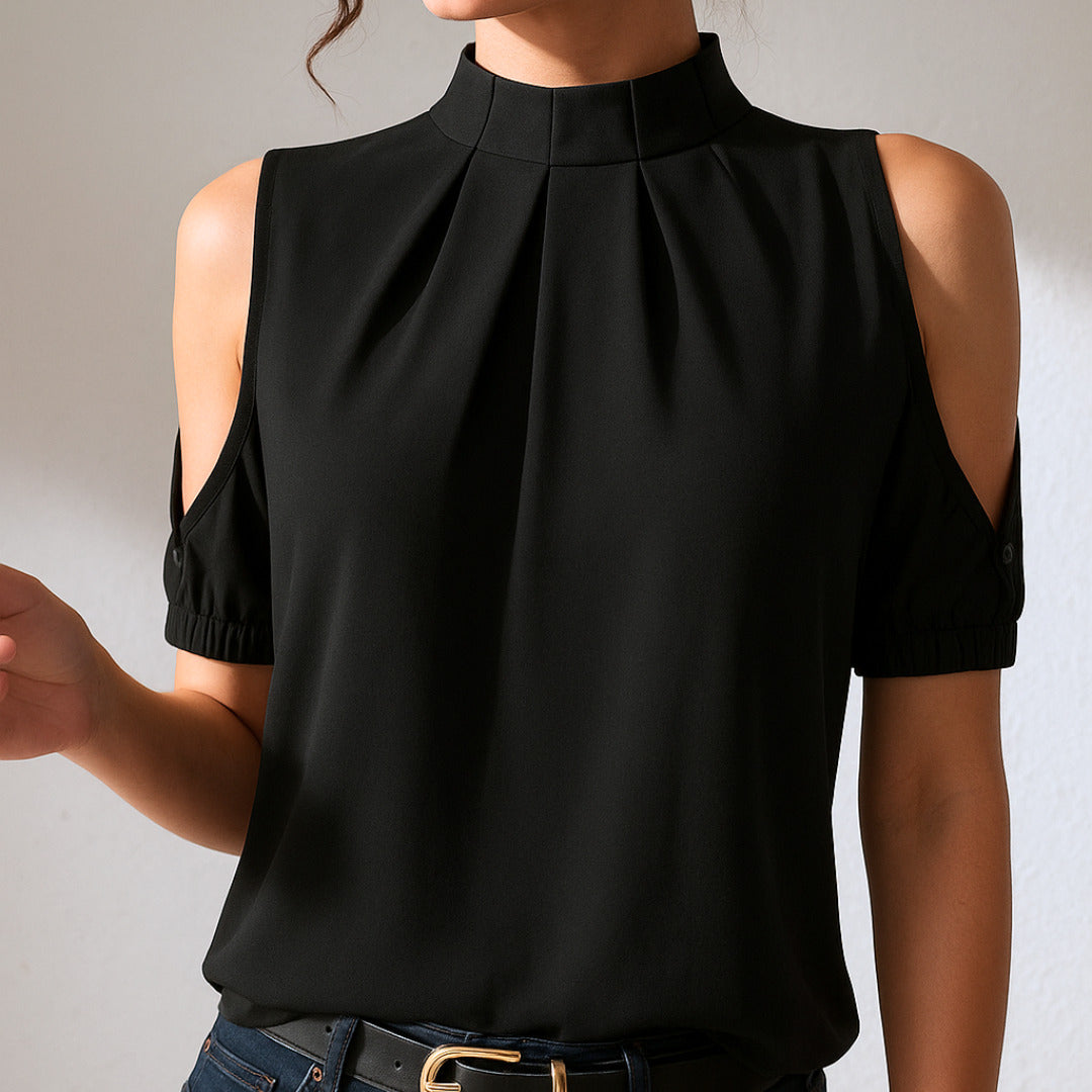 BRIANNE | ELEGANT SPLIT-SLEEVED PLEATED BLOUSE