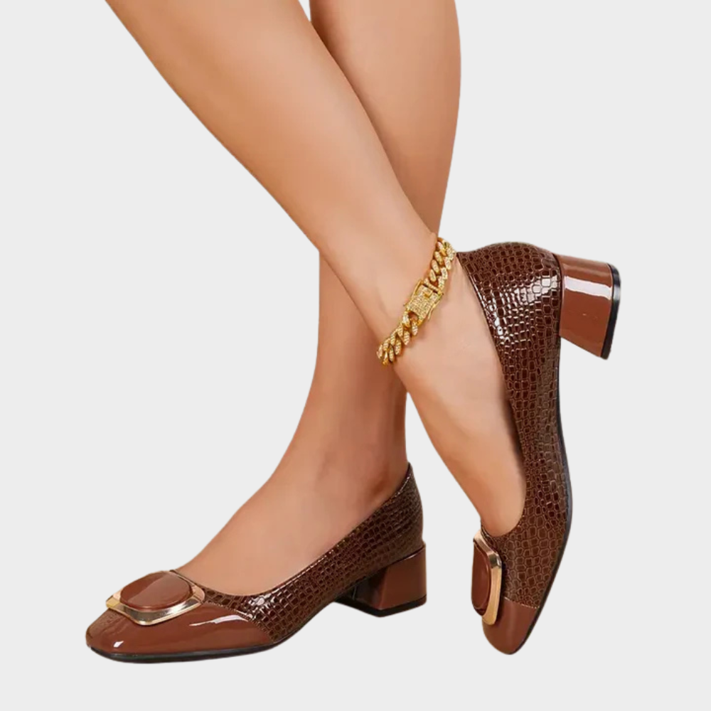 Marcella | Orthopedic Low-Heeled Closed Toe Sandals