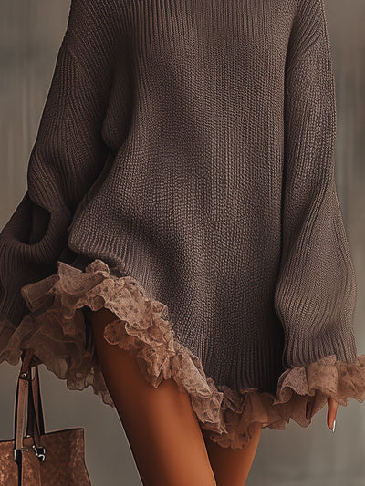 Victoria | Ruffled jumper dress — Soft, warm & romantic