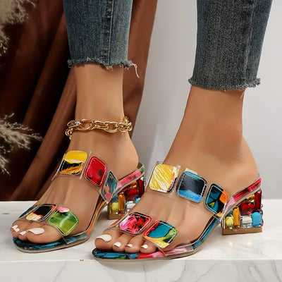 JANA | COLORFUL DOUBLE STRAPPED SANDALS