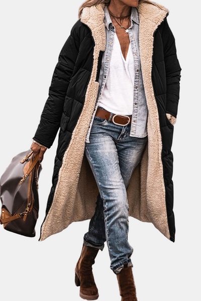 Valeria | Luxe Reversible Sherpa Coat