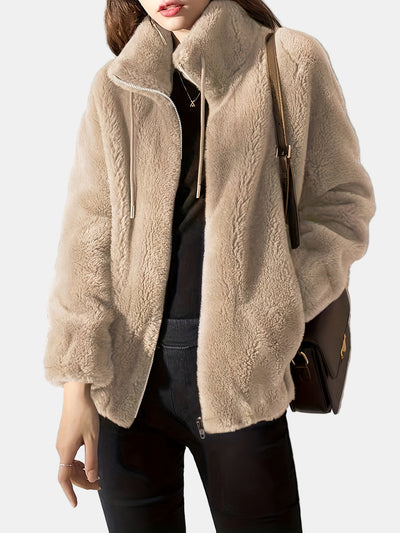 Zella | Cozy Fleeced-Lined Collared Jacket