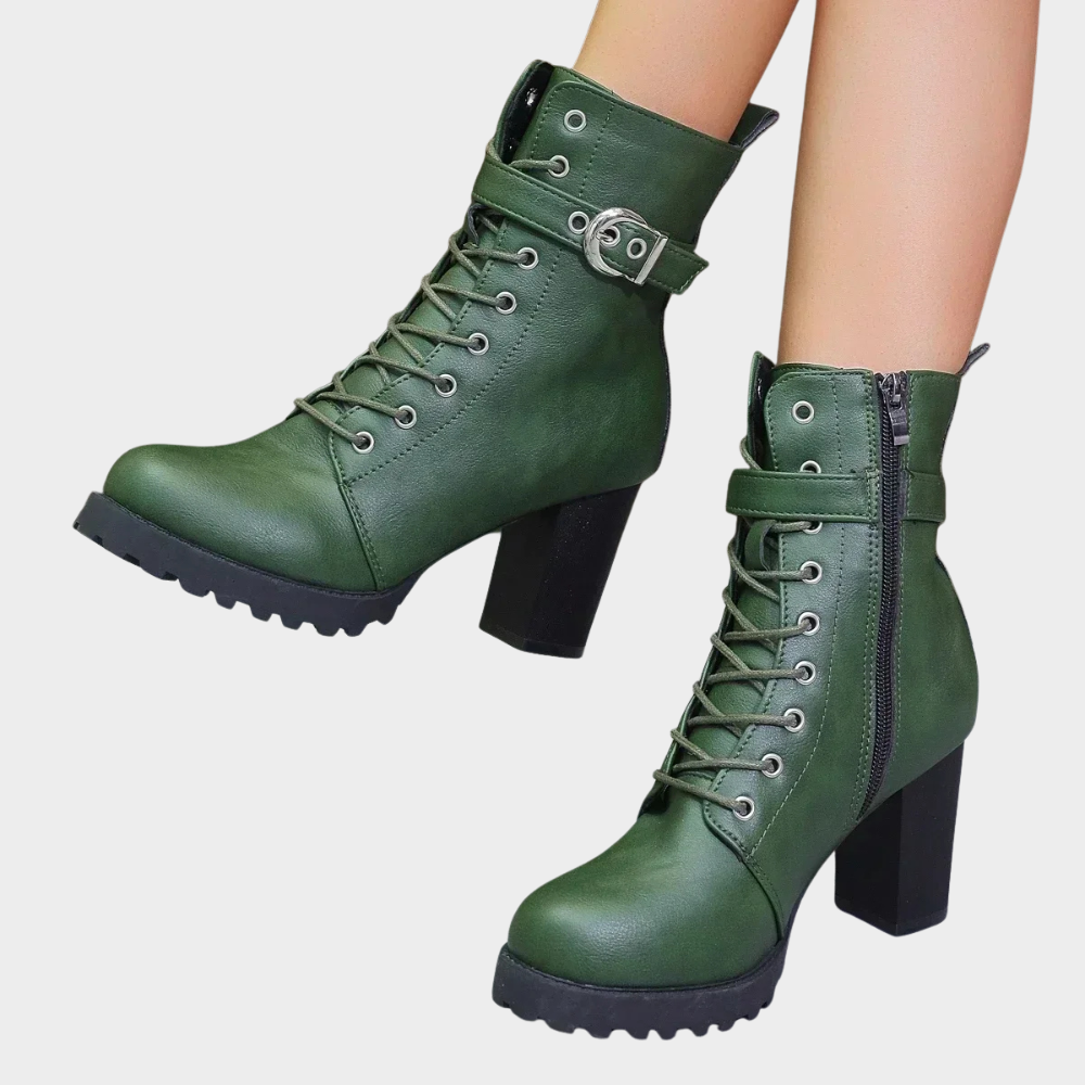 Quinn | Flared Heel Ankle Boots