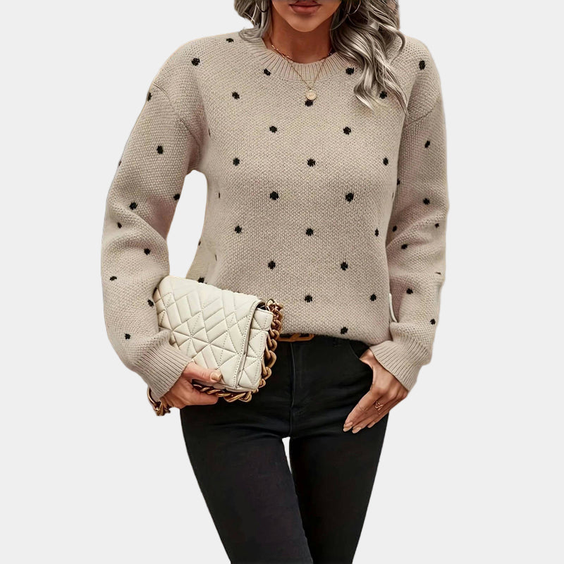 Sofia | Sophisticated Polka Dot Knitted Sweater