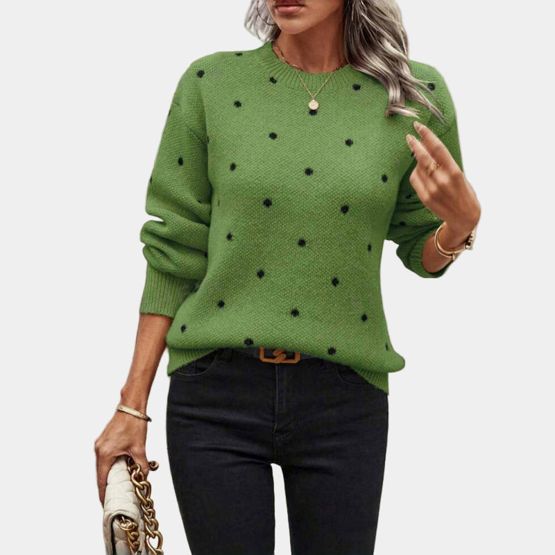 Sofia | Sophisticated Polka Dot Knitted Sweater