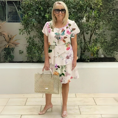 AGNES | ELEGANT RUFFLE CHIFFON DRESS