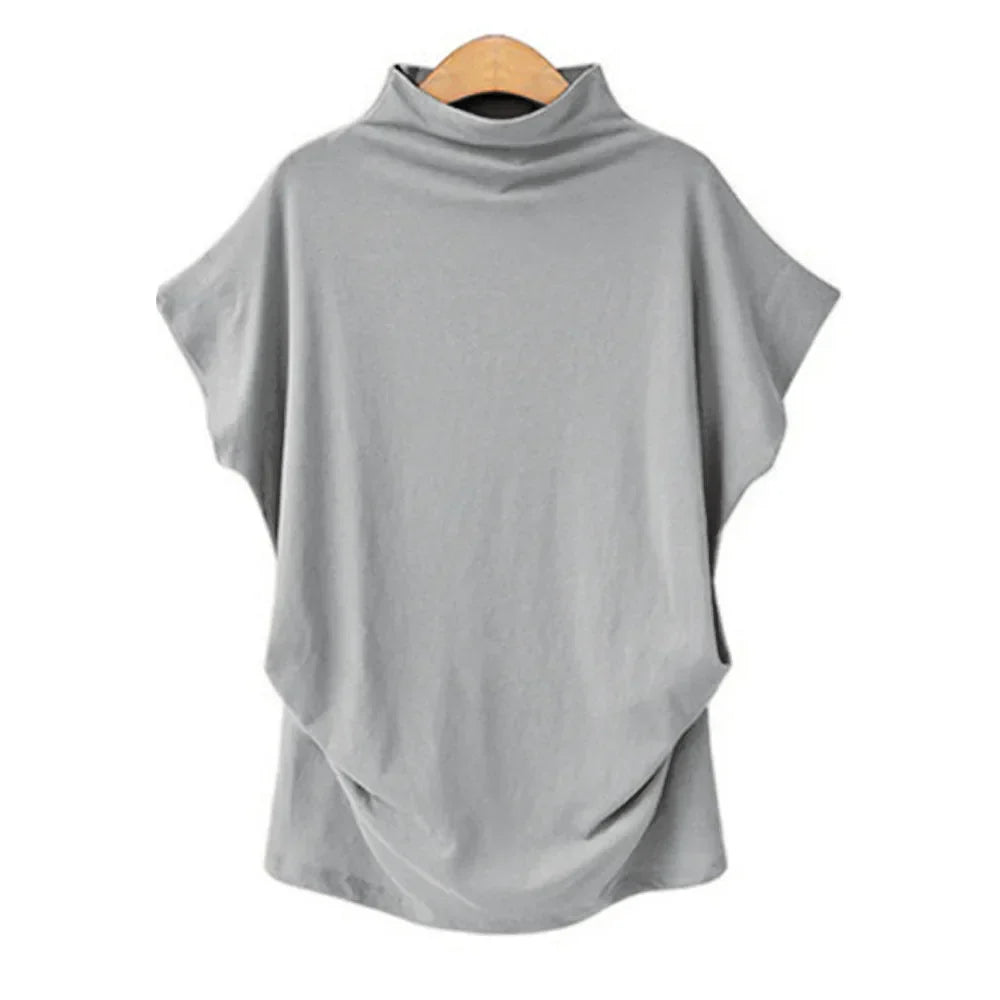 Lyra | Short Sleeve Turtleneck Blouse