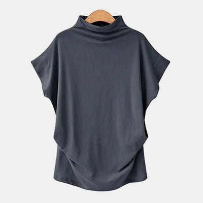 Lyra | Short Sleeve Turtleneck Blouse