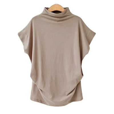 Lyra | Short Sleeve Turtleneck Blouse