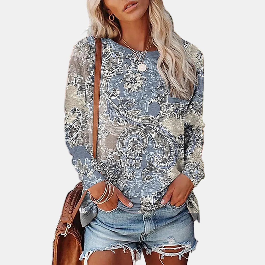 Kryssandra | Printed Pullover Sweater