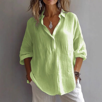 DIANE | LOOSE V-NECK BLOUSE