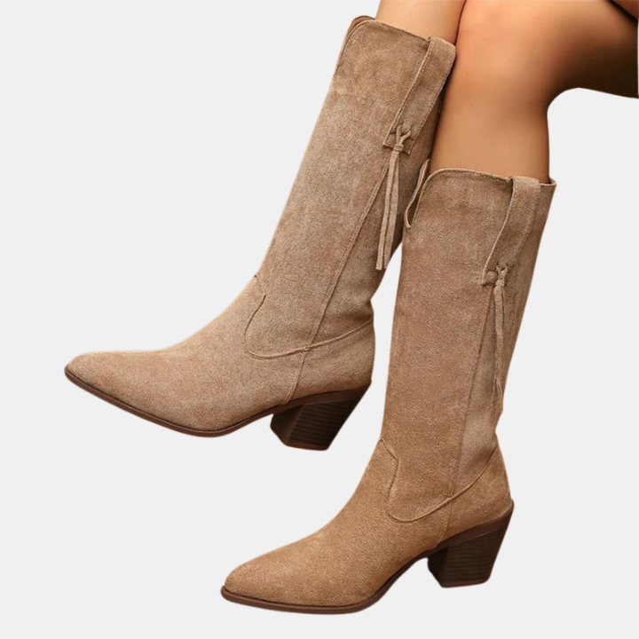 Remi | Retro Faux Suede Mid Calf Boots