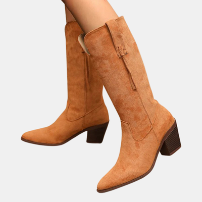 Remi | Retro Faux Suede Mid Calf Boots