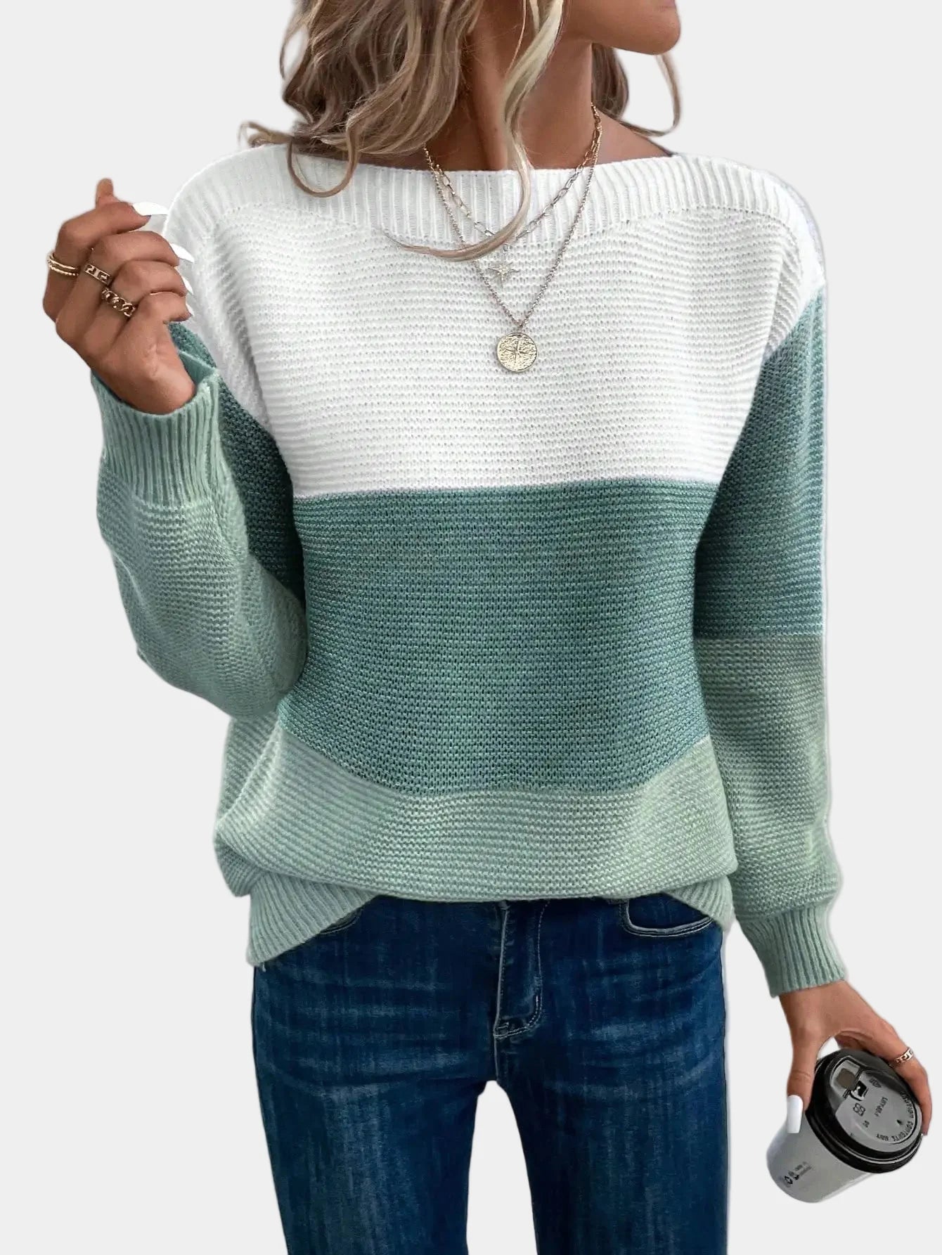 Cyrilla | Stylish Ombre Knit Sweater