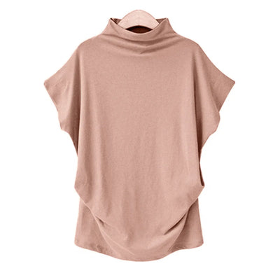 Lyra | Short Sleeve Turtleneck Blouse