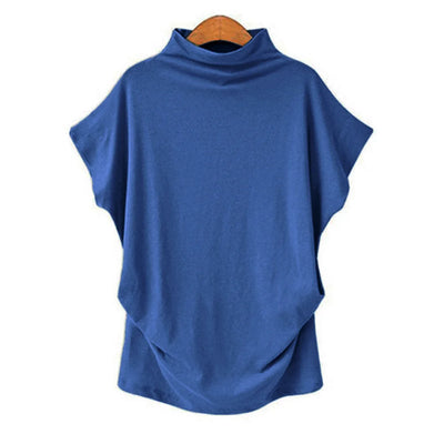 Lyra | Short Sleeve Turtleneck Blouse