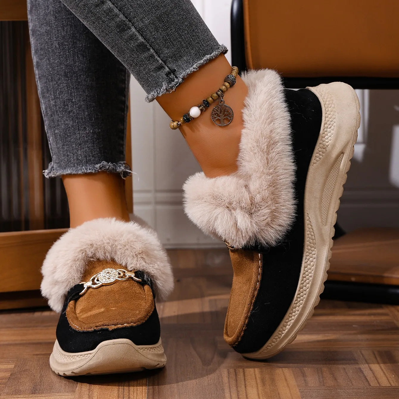 Valeria Lodge Fur Loafers