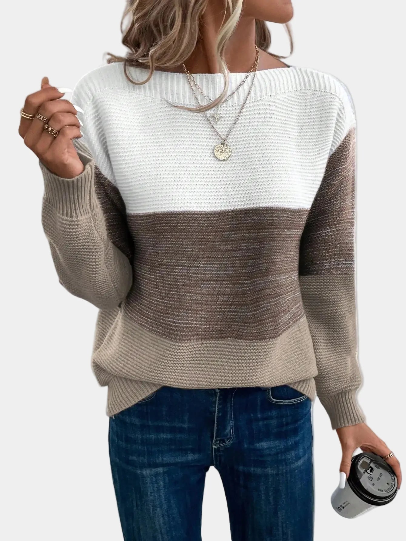 Cyrilla | Stylish Ombre Knit Sweater