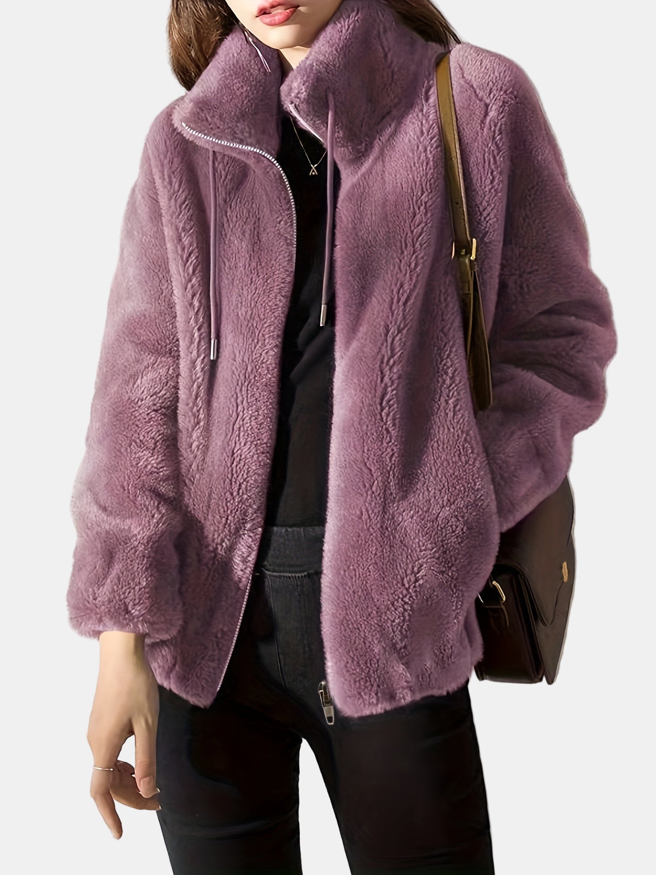 Zella | Cozy Fleeced-Lined Collared Jacket