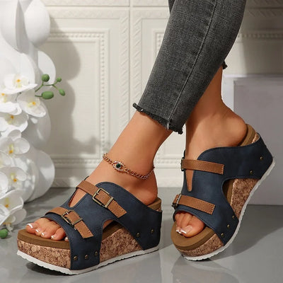 LARA | ORTHOPEDIC WEDGE-HEELED SANDALS