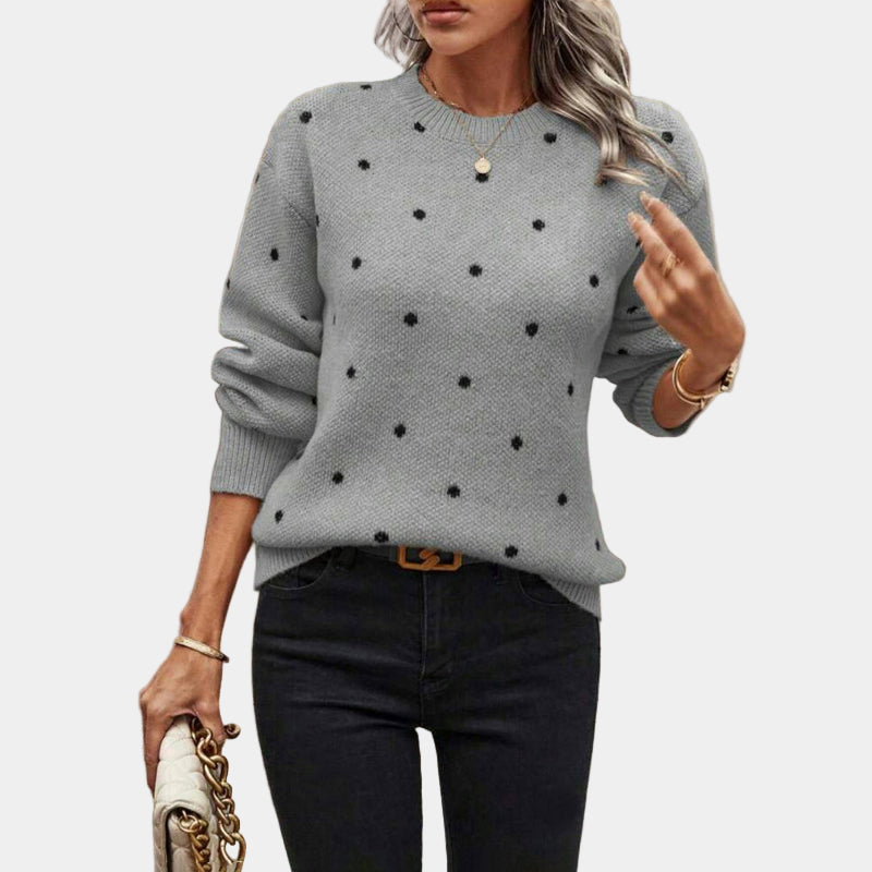 Sofia | Sophisticated Polka Dot Knitted Sweater