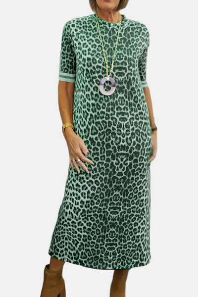Liora | Animal Pattern Midi Dress