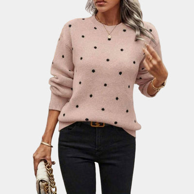 Sofia | Sophisticated Polka Dot Knitted Sweater