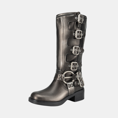 Istrid | Multi-Buckle Knee-High Leather Boots