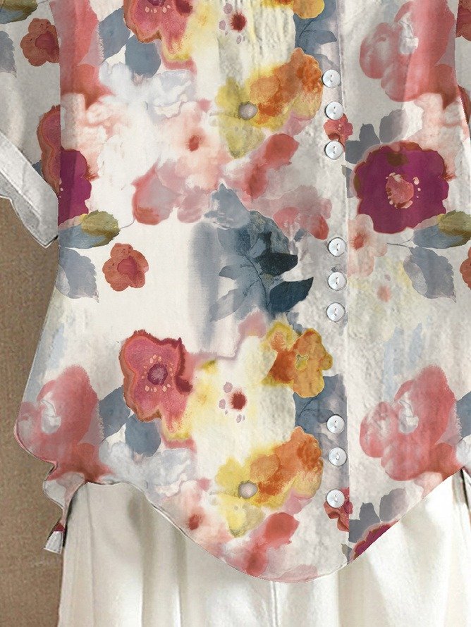 BLOOM | BUTTONED FLORAL BLOUSE