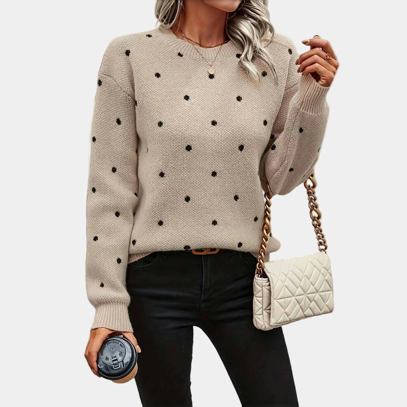 Sofia | Sophisticated Polka Dot Knitted Sweater