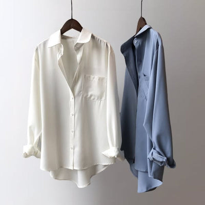 VIVIAN | CASUAL LONG SLEEVED LAPEL SHIRT