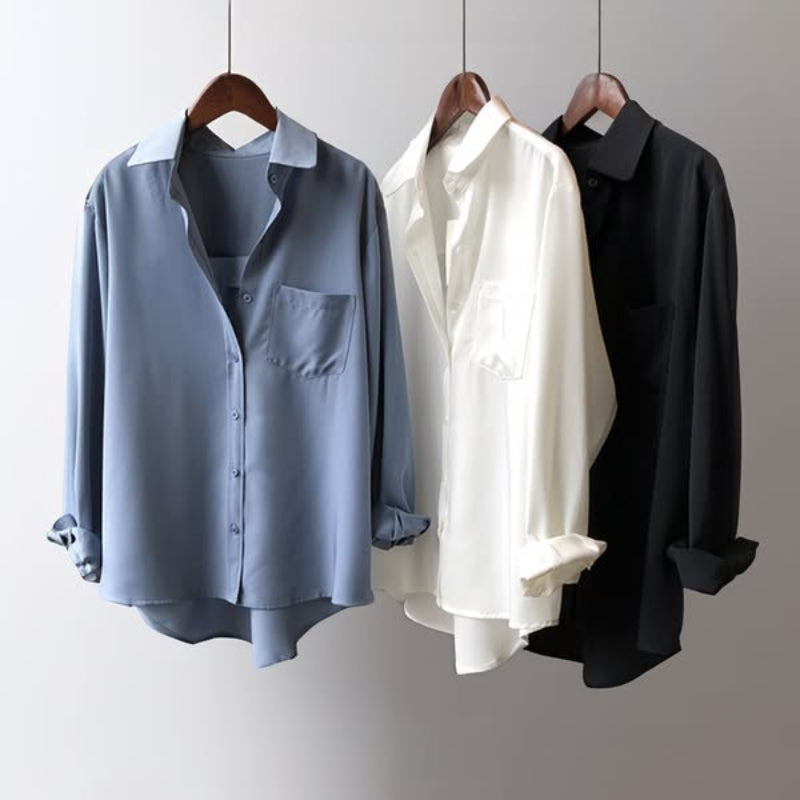VIVIAN | CASUAL LONG SLEEVED LAPEL SHIRT