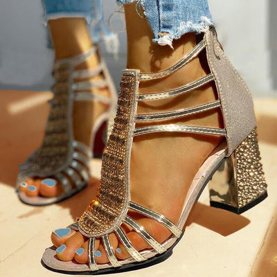 MADELINE | RHINESTONE OPEN-HEELED SANDALS