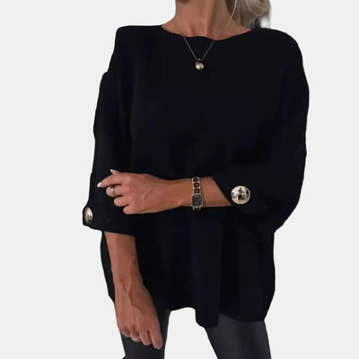 Elsia | Long Sleeve Button Top