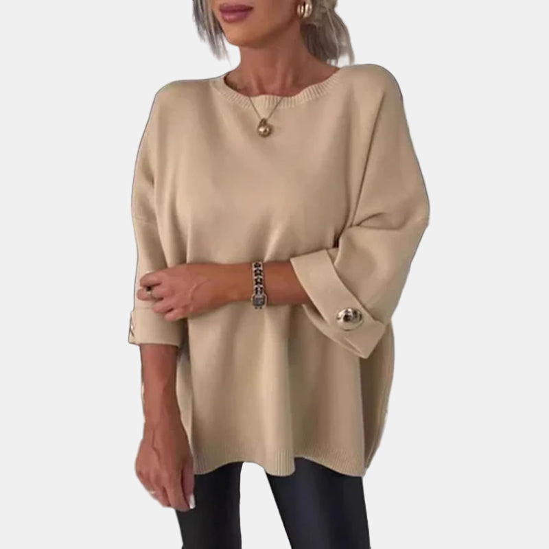 Elsia | Long Sleeve Button Top